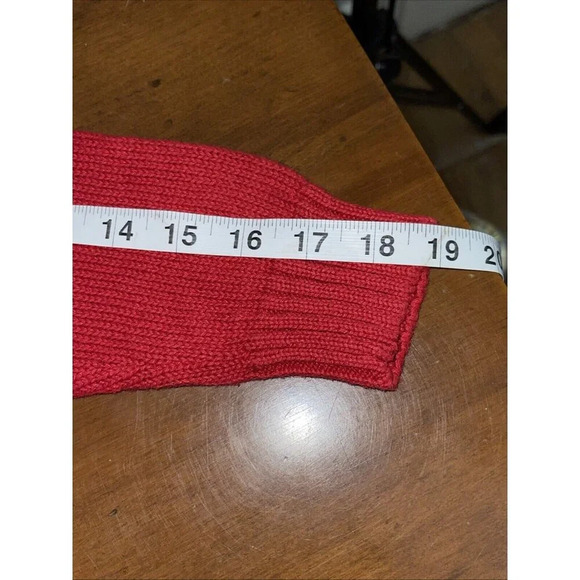Vintage Casual Corner Ramie Cotton Argyle Red Sweater M Mock Turtleneck Classic - Picture 6 of 7